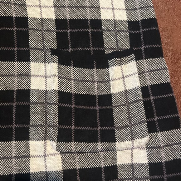 Denim & Co. Women Jacquard Knit One-Button Sweater Coat with Pockets Size L - Picture 5 of 7